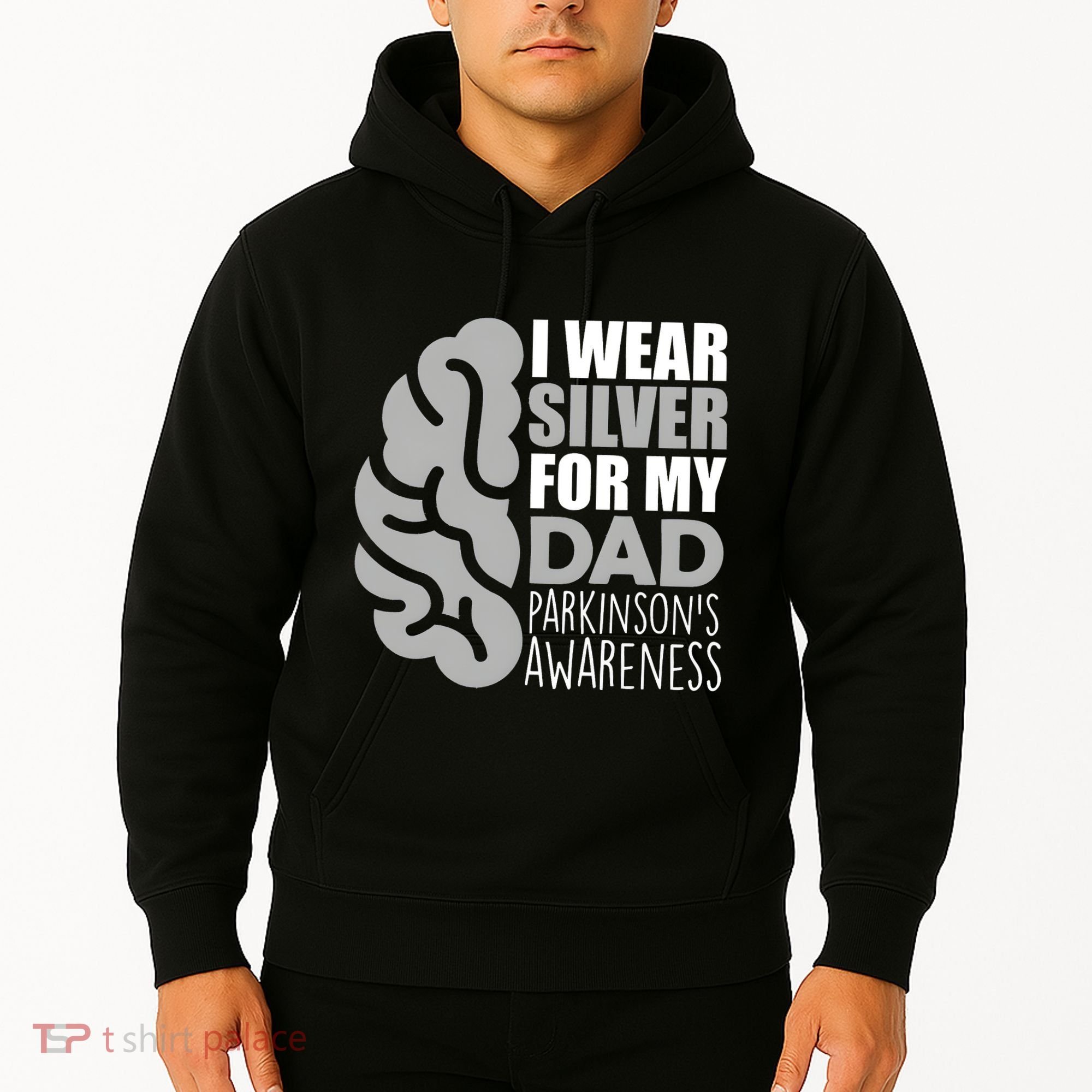 I Wear Silver For My Dad Parkinsons Awareness Hoodie