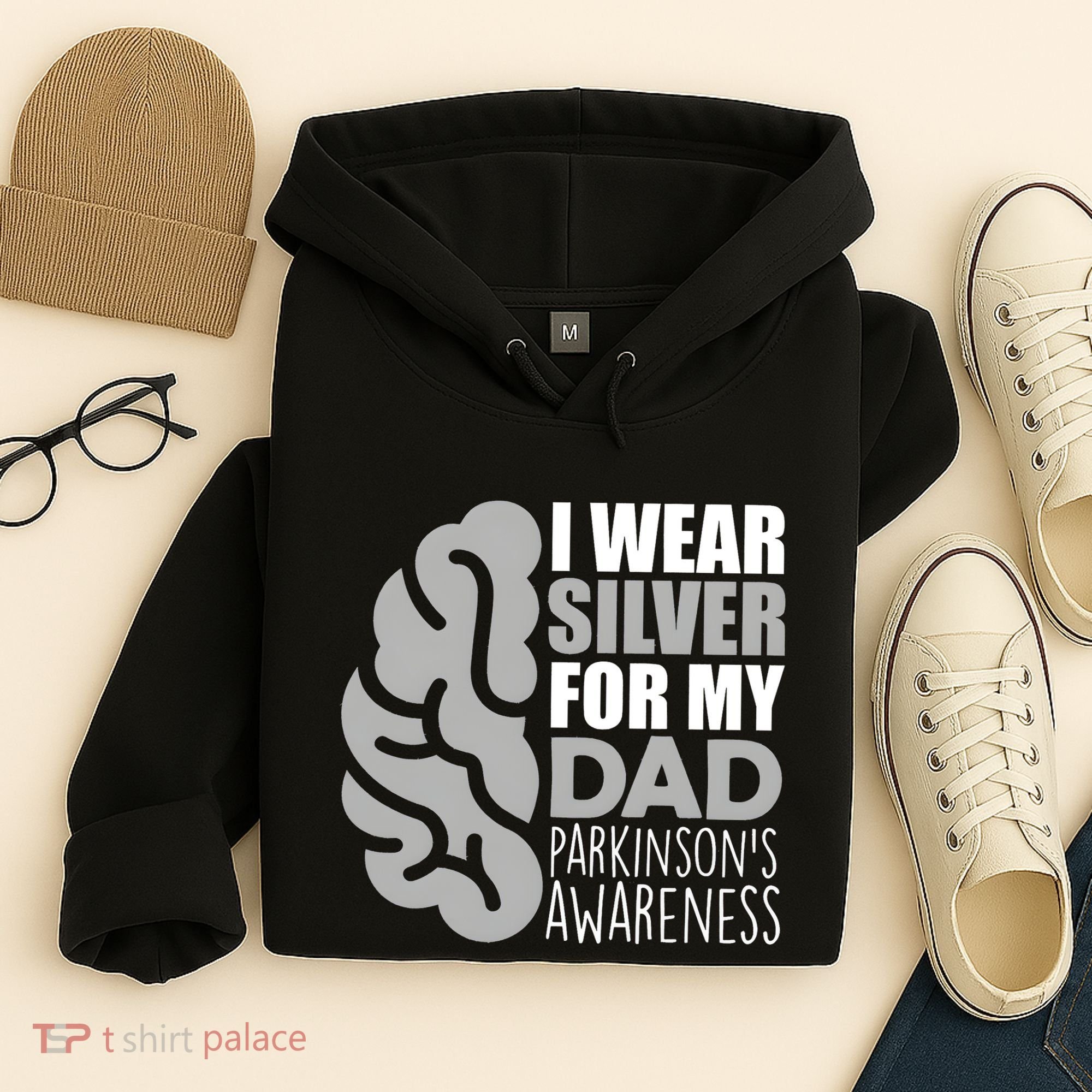 I Wear Silver For My Dad Parkinsons Awareness Hoodie