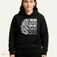 I Wear Silver For My Dad Parkinsons Awareness Hoodie thumb 5