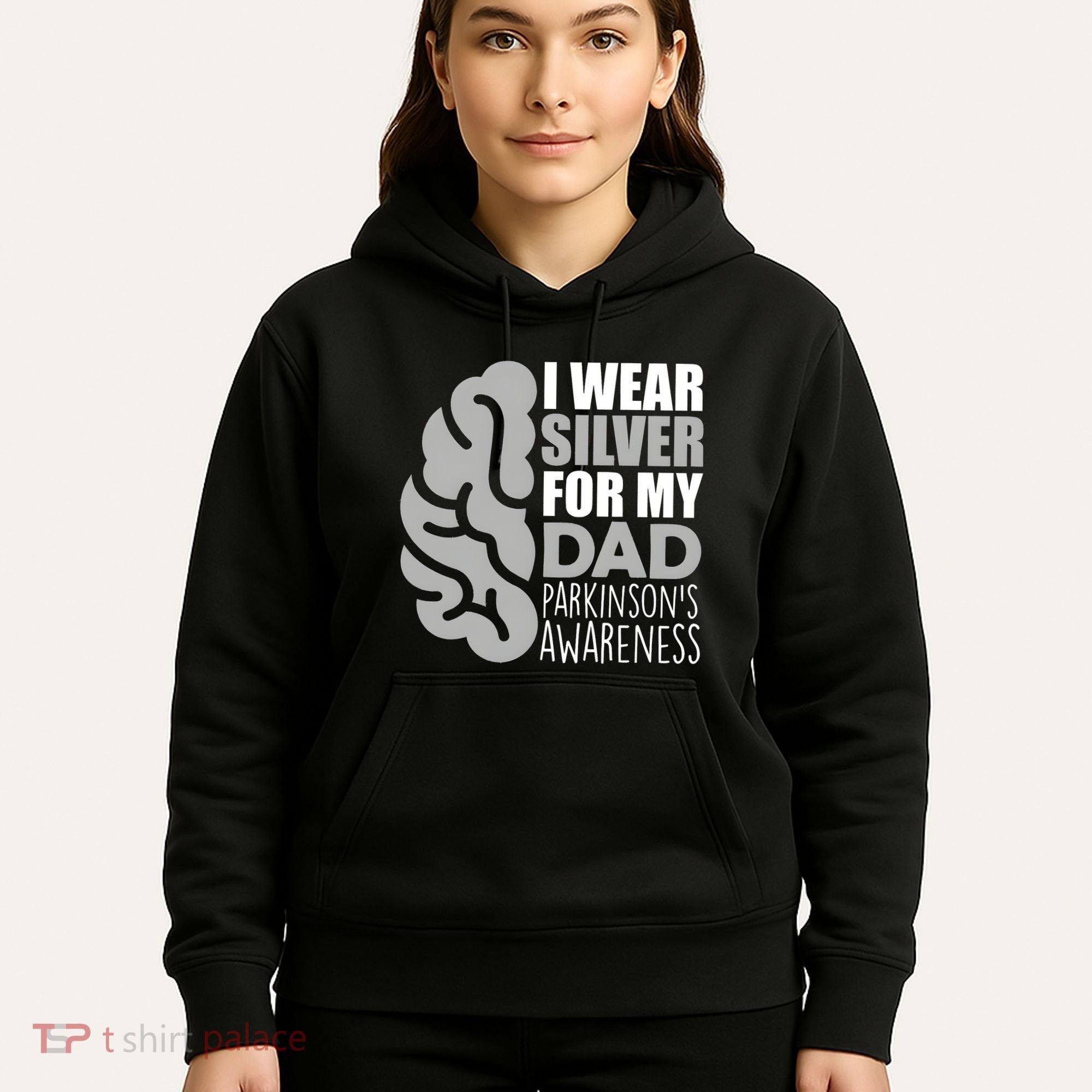 I Wear Silver For My Dad Parkinsons Awareness Hoodie
