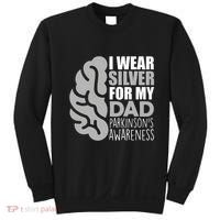 I Wear Silver For My Dad Parkinsons Awareness Sweatshirt thumb 0