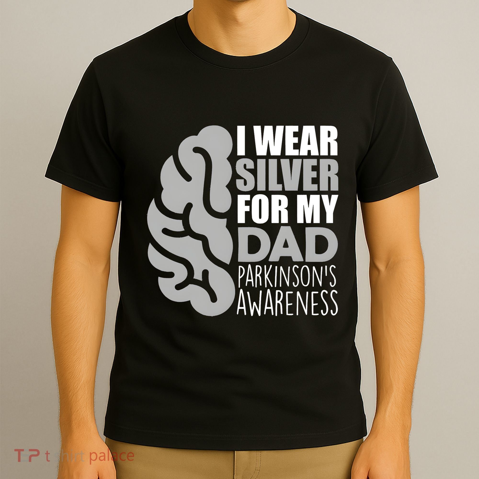 I Wear Silver For My Dad Parkinsons Awareness T-Shirt