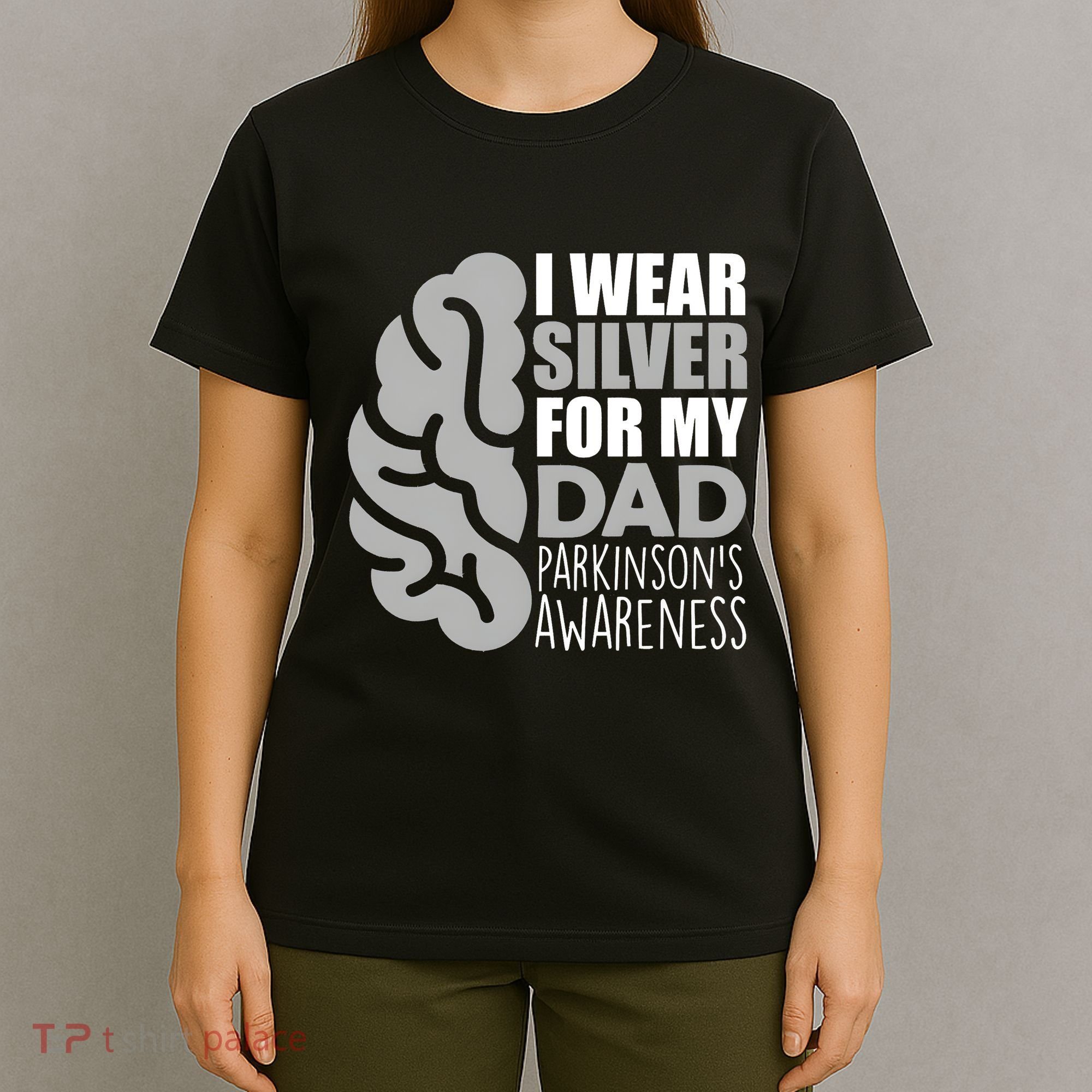 I Wear Silver For My Dad Parkinsons Awareness T-Shirt