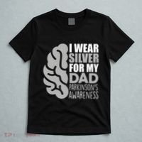 I Wear Silver For My Dad Parkinsons Awareness T-Shirt thumb 5