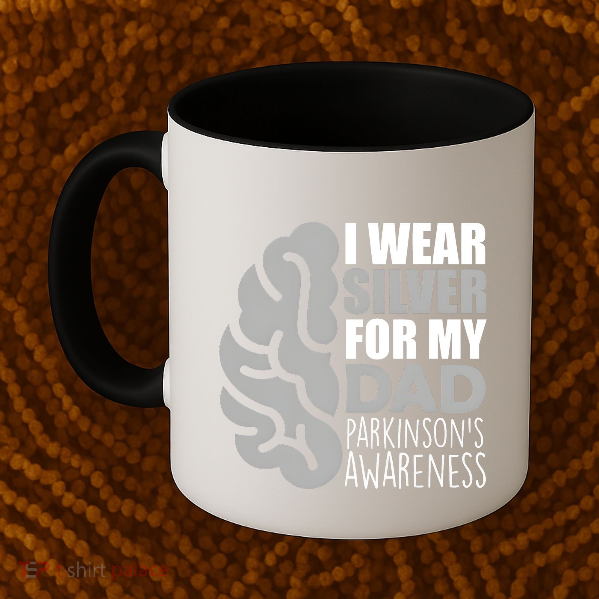 I Wear Silver For My Dad Parkinsons Awareness Coffee Mug