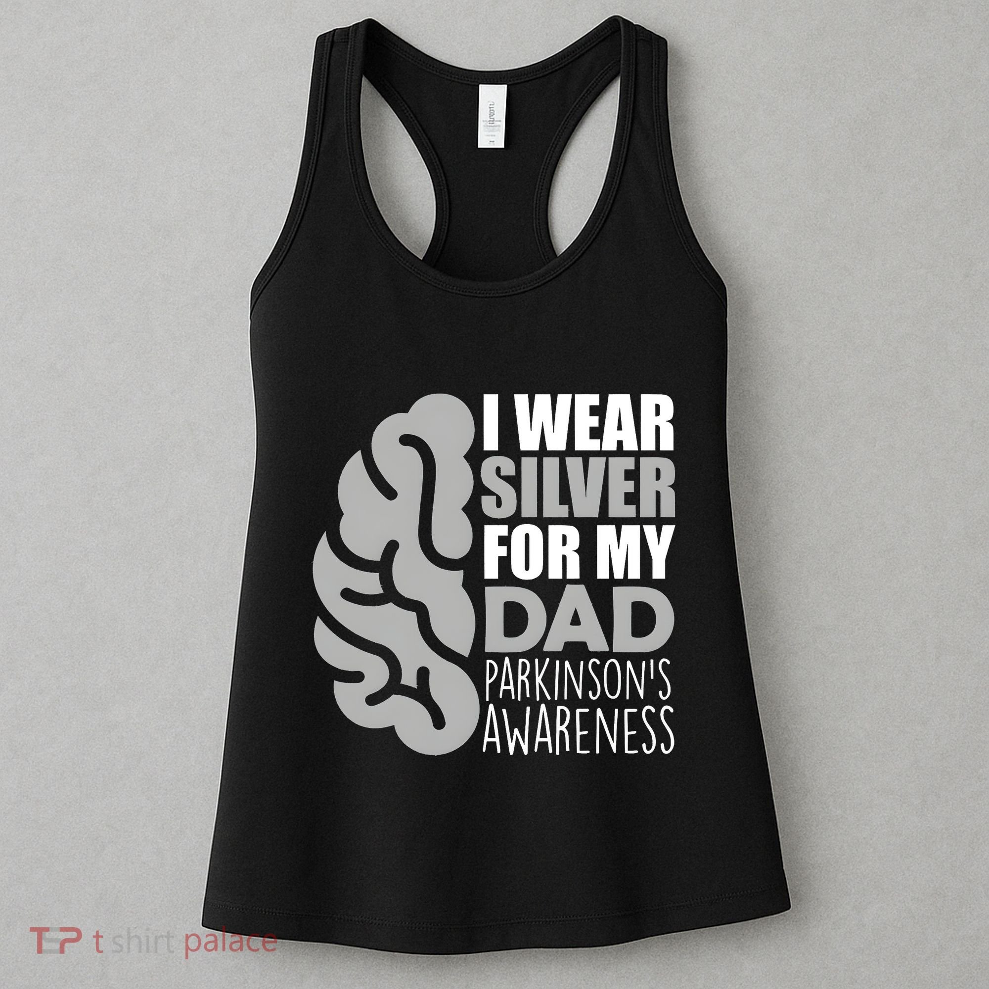 I Wear Silver For My Dad Parkinsons Awareness Women's Tank Top
