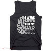 I Wear Silver For My Dad Parkinsons Awareness Tank Top thumb 0