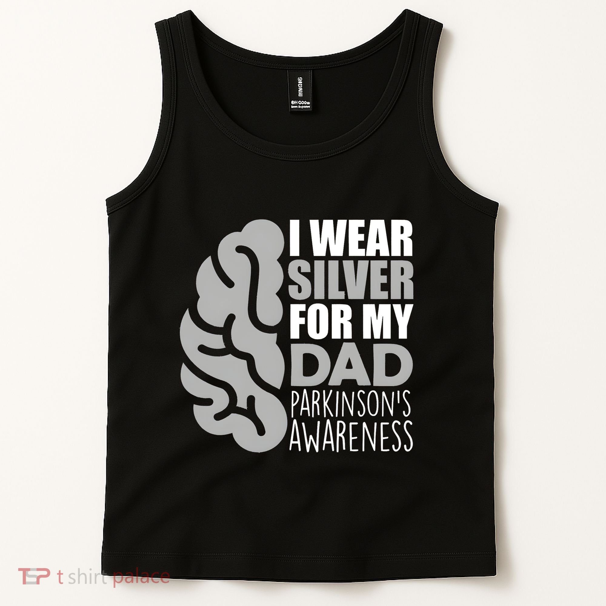 I Wear Silver For My Dad Parkinsons Awareness Tank Top