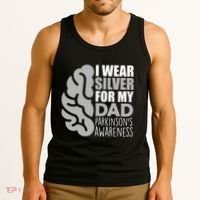 I Wear Silver For My Dad Parkinsons Awareness Tank Top thumb 3