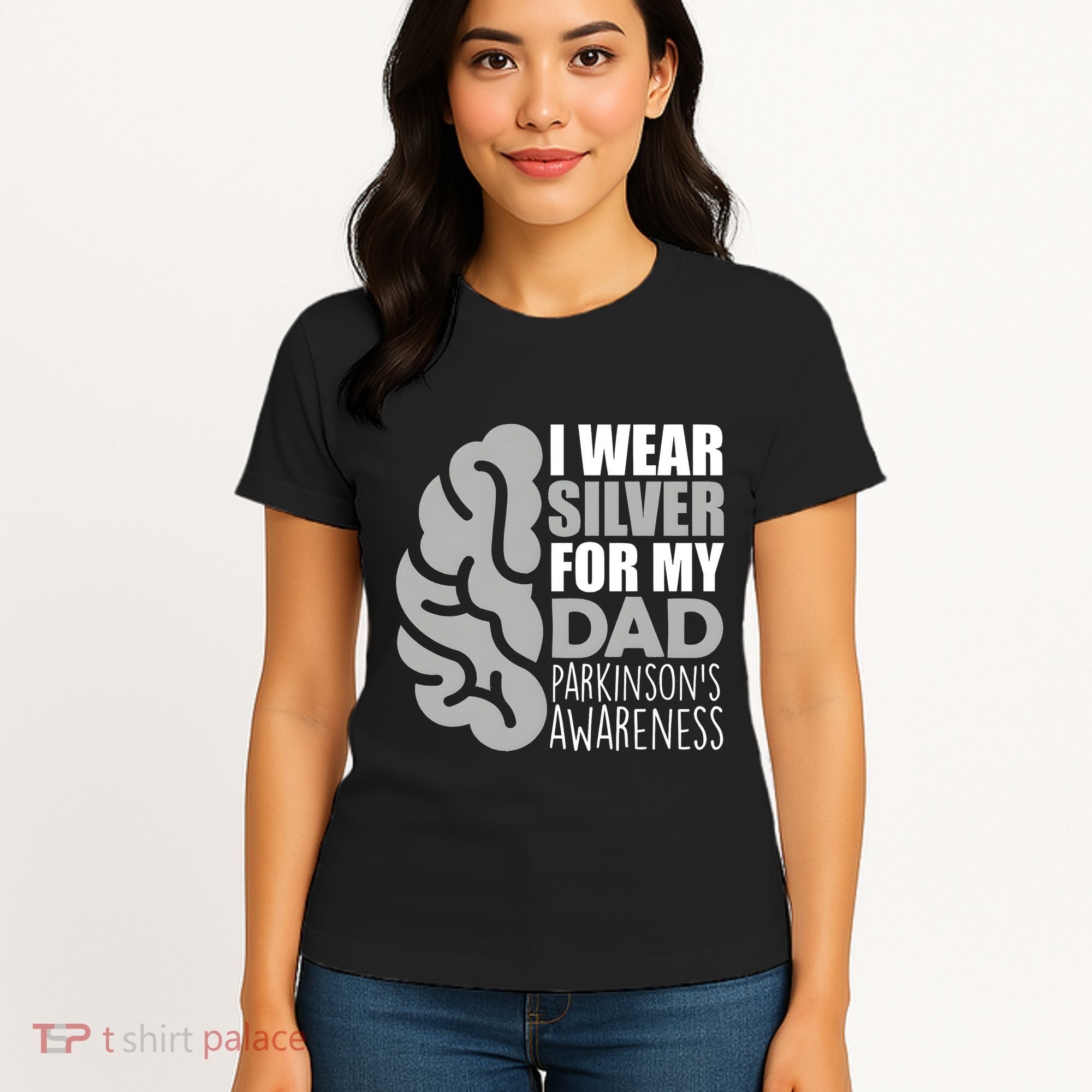 I Wear Silver For My Dad Parkinsons Awareness Women's T-Shirt