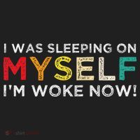 I Was Sleeping On Myself I'm Woke Now Golf Towel thumb 3
