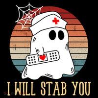 I Will Stab You Ghost Nurse Retro Funny Halloween For Nurses Gift Coffee Mug thumb 5