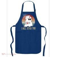 I Will Stab You Ghost Nurse Retro Funny Halloween For Nurses Gift Apron thumb 0