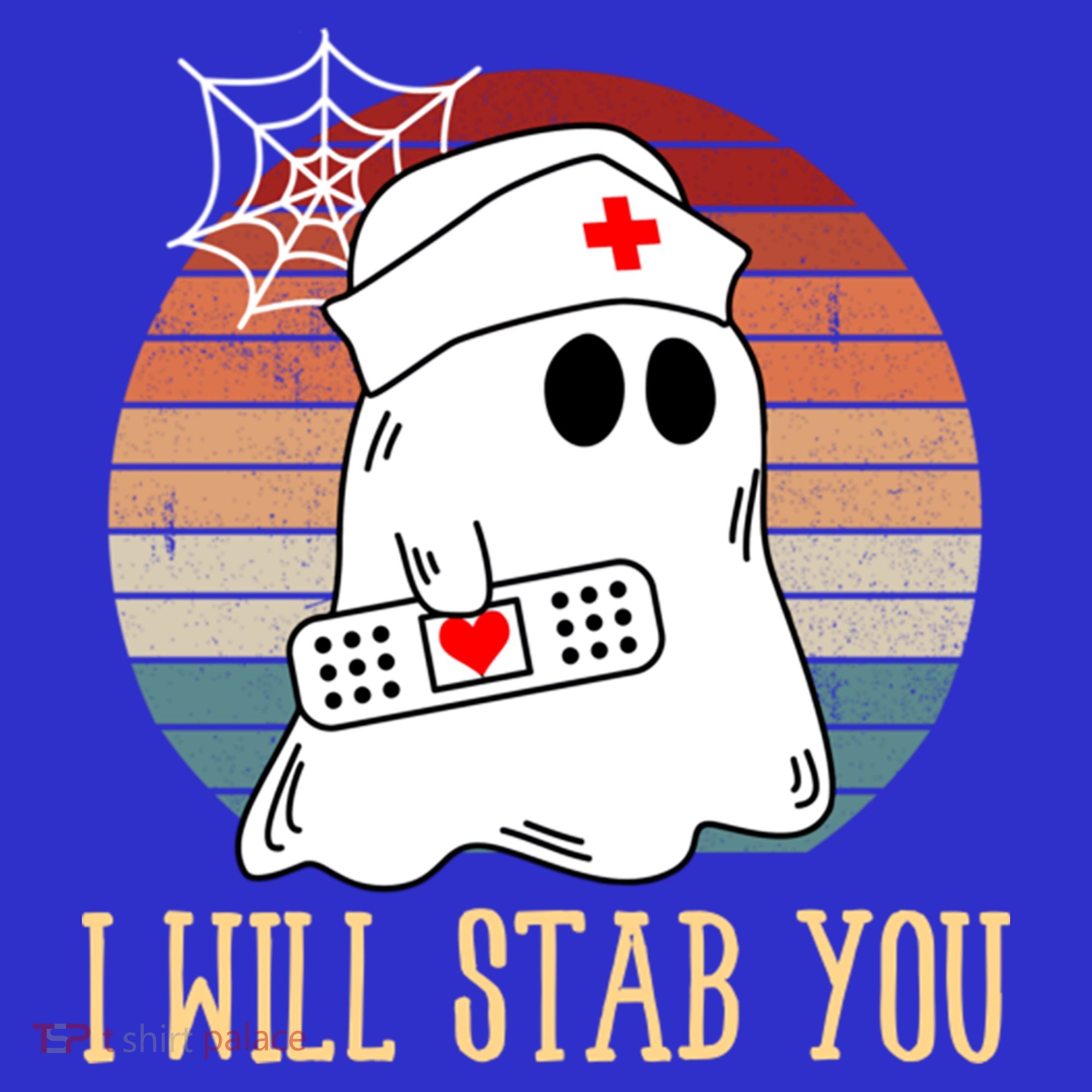 I Will Stab You Ghost Nurse Retro Funny Halloween For Nurses Gift Visor