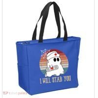 I Will Stab You Ghost Nurse Retro Funny Halloween For Nurses Gift Tote Bag thumb 2