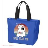 I Will Stab You Ghost Nurse Retro Funny Halloween For Nurses Gift Tote Bag thumb 3