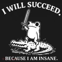 I Will Succeed Because I Am Insane Frog Crocodile Visor thumb 3