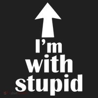 I'm With Stupid Up Arrow Funny Tumbler thumb 3