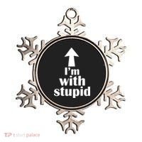 I'm With Stupid Up Arrow Funny Ornament thumb 0