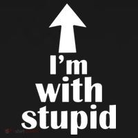I'm With Stupid Up Arrow Funny Ornament thumb 1