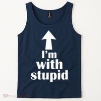 I'm With Stupid Up Arrow Funny Tank Top thumb 2