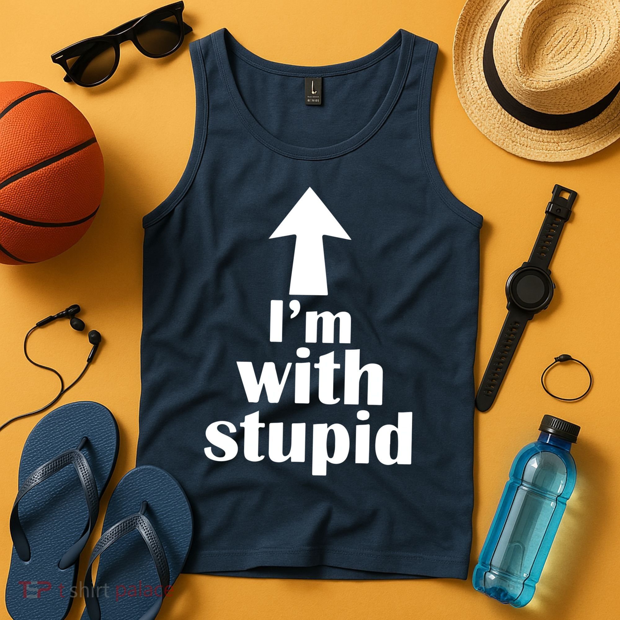 I'm With Stupid Up Arrow Funny Tank Top