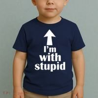 I'm With Stupid Up Arrow Funny Toddler T-Shirt thumb 2