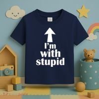 I'm With Stupid Up Arrow Funny Toddler T-Shirt thumb 3