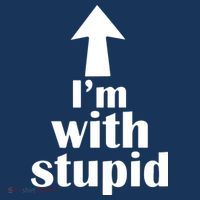 I'm With Stupid Up Arrow Funny Kids Sweatshirt thumb 2