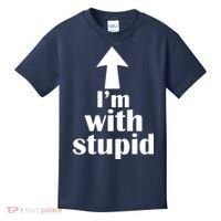 I'm With Stupid Up Arrow Funny Kids T-Shirt thumb 0