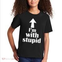 I'm With Stupid Up Arrow Funny Kids T-Shirt thumb 2