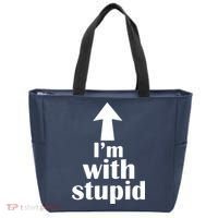 I'm With Stupid Up Arrow Funny Tote Bag thumb 0