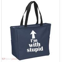 I'm With Stupid Up Arrow Funny Tote Bag thumb 2