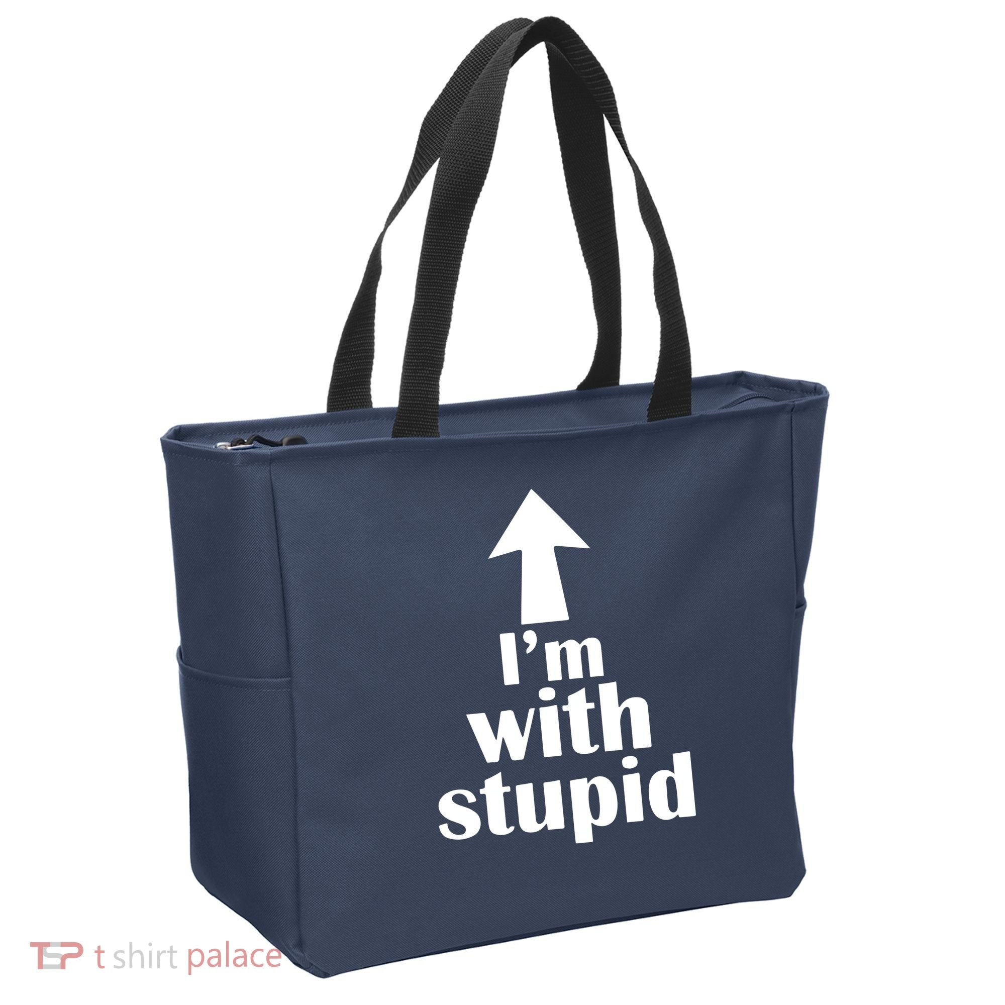 I'm With Stupid Up Arrow Funny Tote Bag
