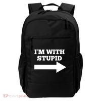 I'm With Stupid Arrow Pointing Right Funny I'm With Stupid Backpack thumb 0