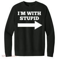 I'm With Stupid Arrow Pointing Right Funny I'm With Stupid V.I.T. Fleece Crew Sweatshirt thumb 0