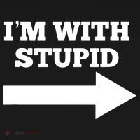 I'm With Stupid Arrow Pointing Right Funny I'm With Stupid Baby Bodysuit thumb 2