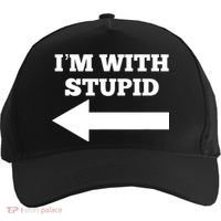 I'm With Stupid Arrow Pointing Left Funny I'm With Stupid Five-Panel Snapback Cap thumb 0