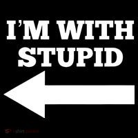 I'm With Stupid Arrow Pointing Left Funny I'm With Stupid Mousepad thumb 1