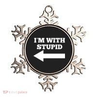I'm With Stupid Arrow Pointing Left Funny I'm With Stupid Ornament thumb 0