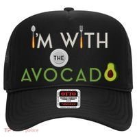 I'm With The Avocado Toast Funny Halloween Costume Gift Hat thumb 0
