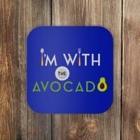I'm With The Avocado Toast Funny Halloween Costume Gift Coaster thumb 0