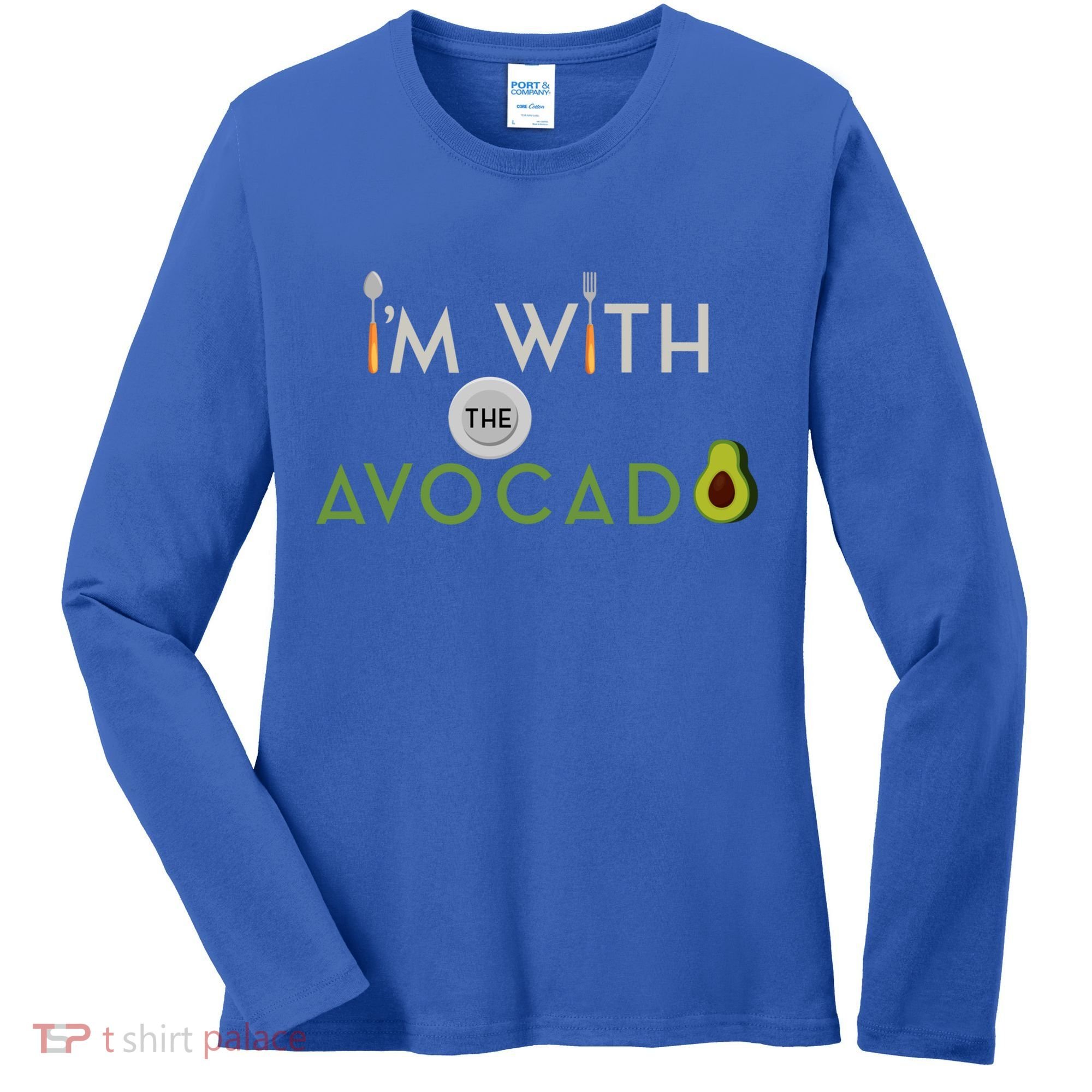 I'm With The Avocado Toast Funny Halloween Costume Gift Women's Long Sleeve Shirt