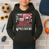 I Want To See A Native American President Native Kids Hoodie thumb 2