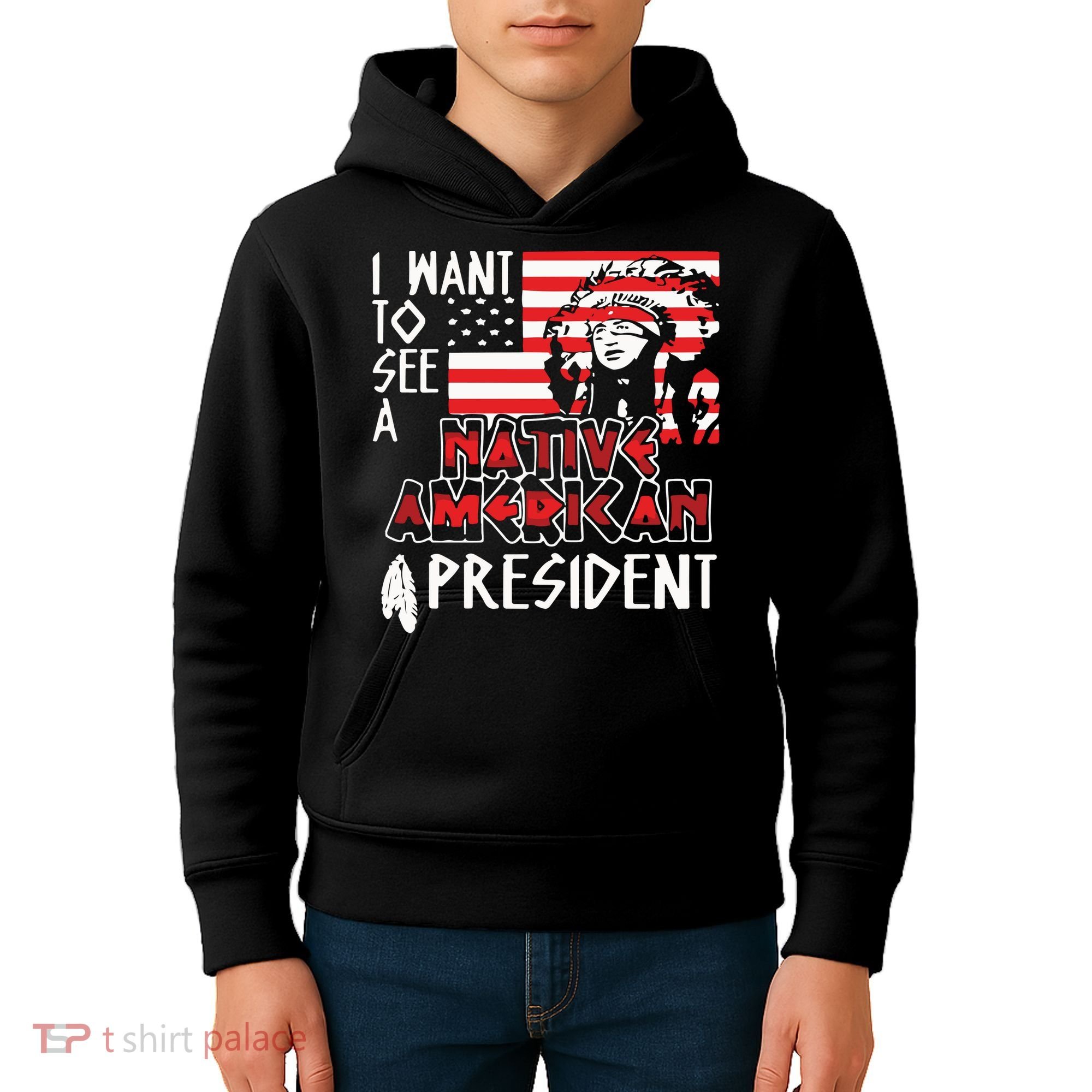 I Want To See A Native American President Native Kids Hoodie