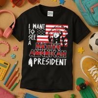 I Want To See A Native American President Native Kids T-Shirt thumb 3