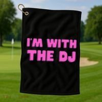 Im With The DJ Golf Towel thumb 1