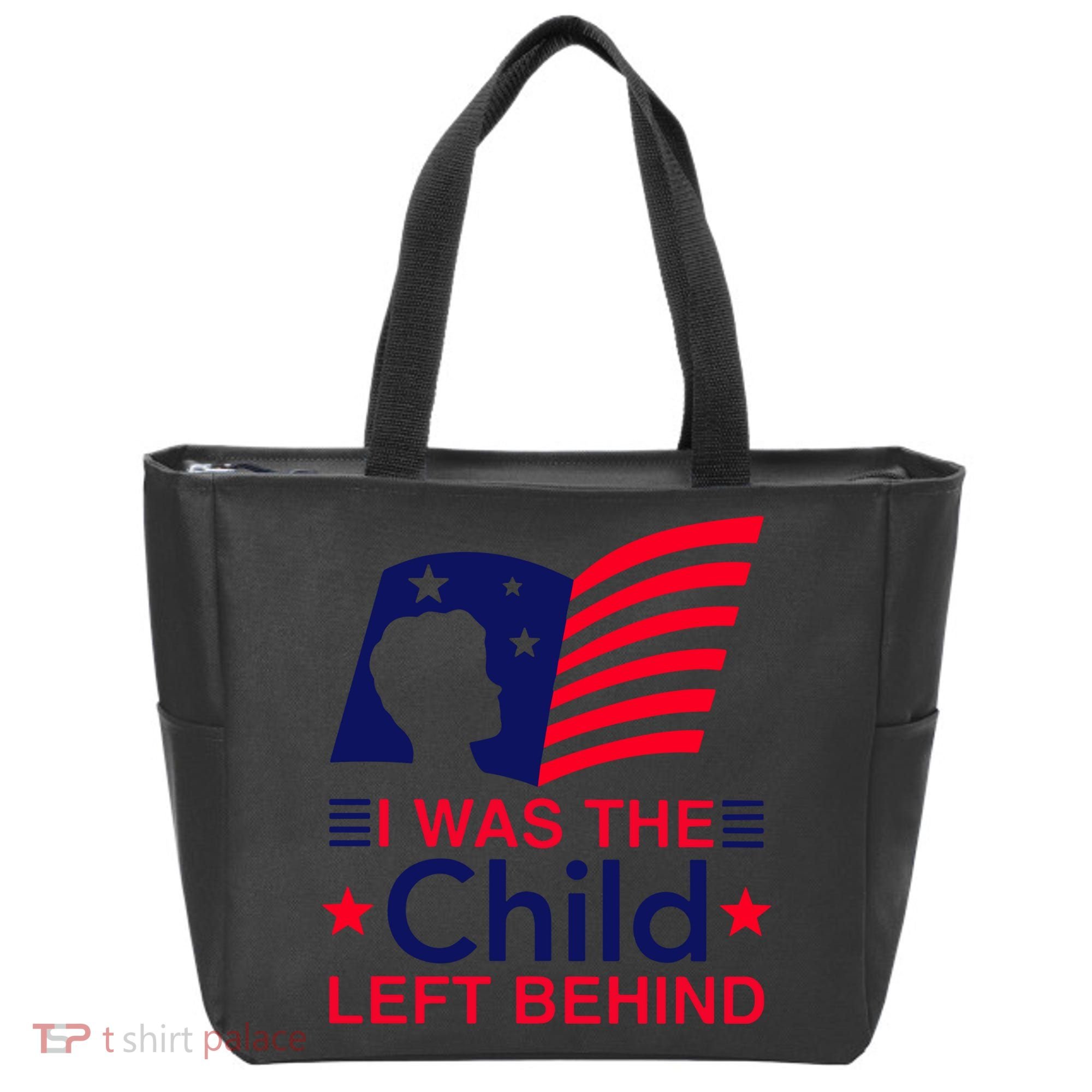 I Was The Child Left Behind Us Flag Tote Bag