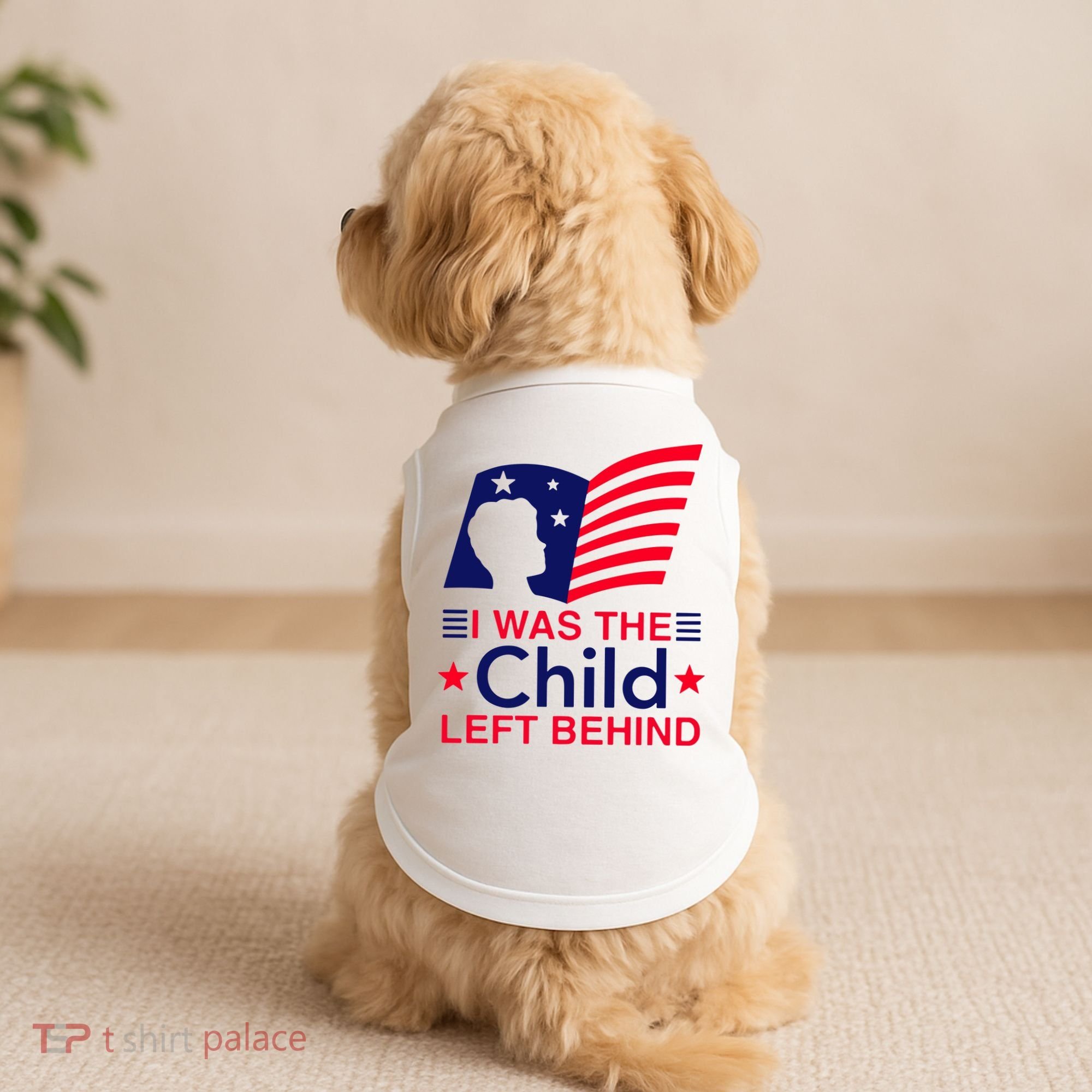 I Was The Child Left Behind Us Flag Doggie Tank