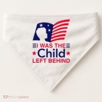 I Was The Child Left Behind Us Flag USA-Made Doggie Bandana thumb 0